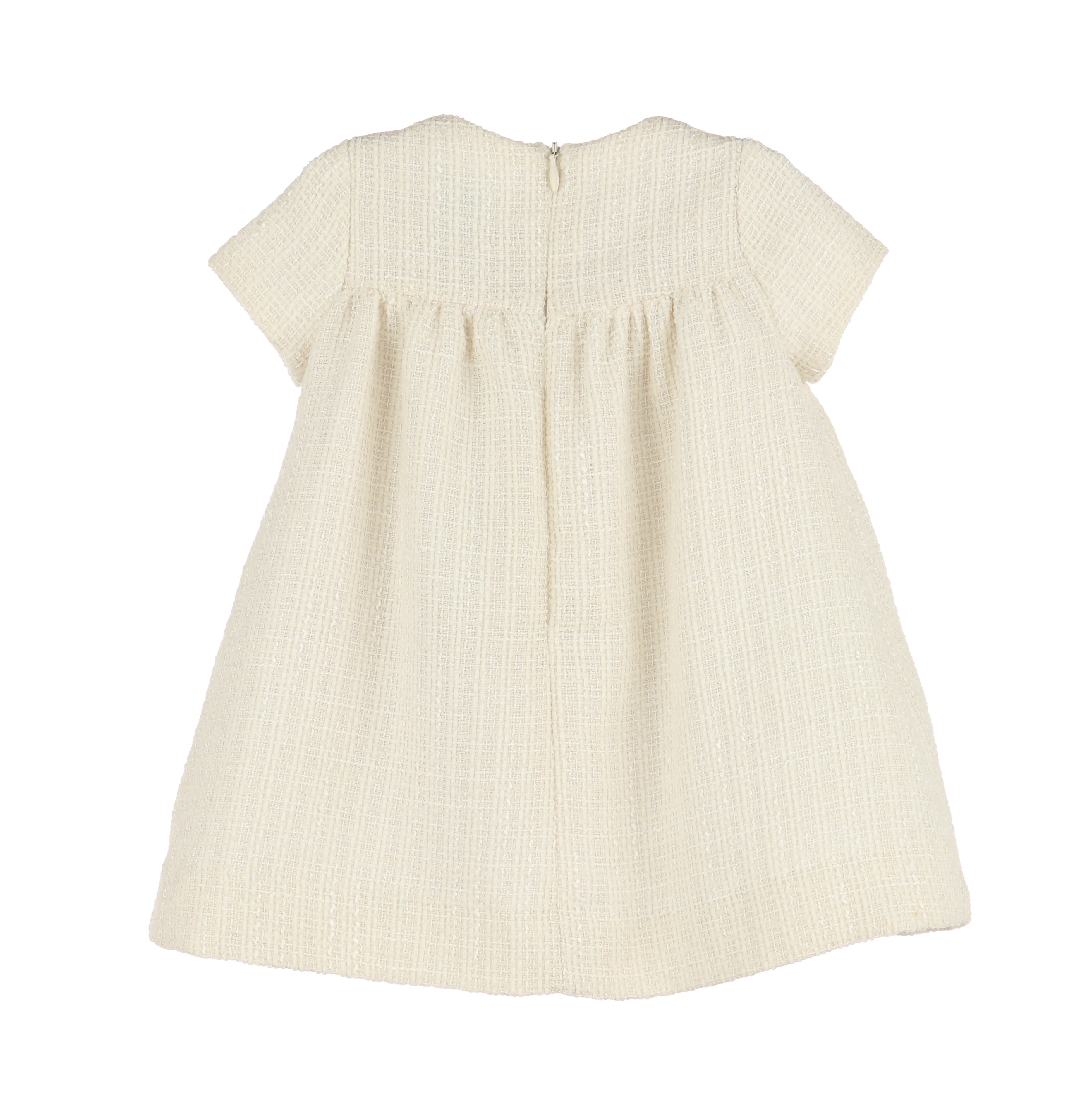Ivory Embroidery Tweed Float Dress